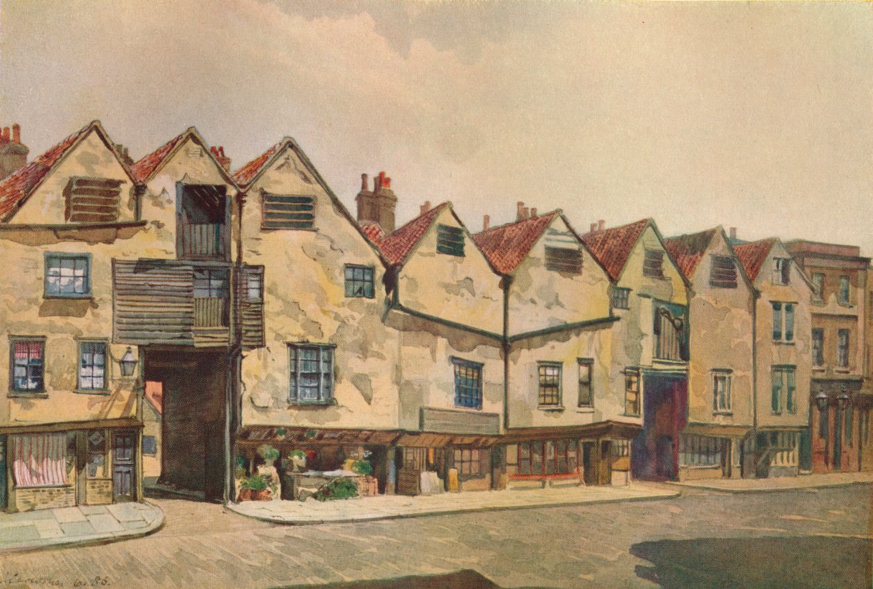 Antichi tenementi in Bermondsey Street, Bermondsey, Londra, 1886 da John Crowther