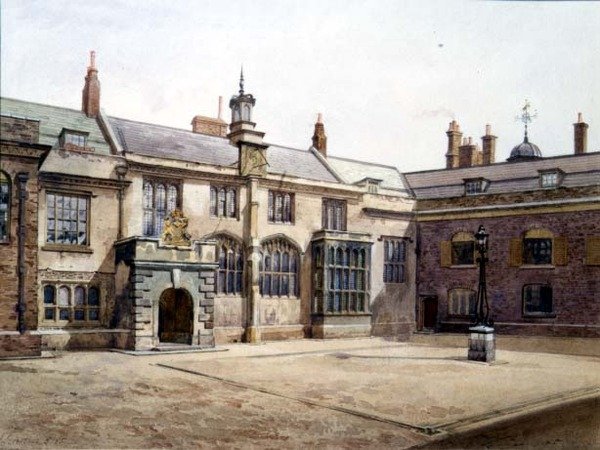 Charterhouse: La sala del pensionato di Sutton, maggio 1885 da John Crowther