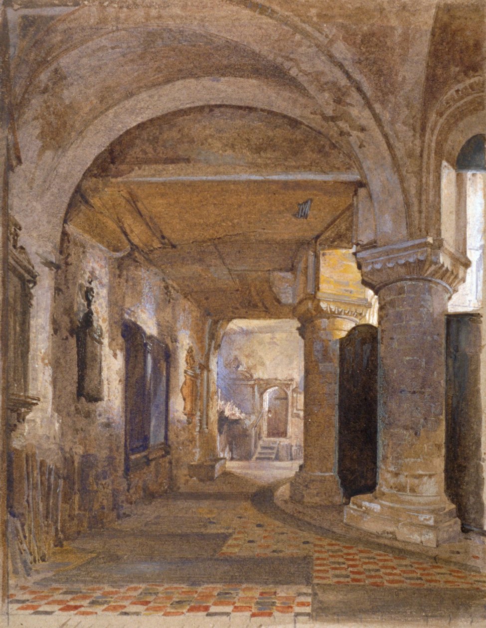 Interno del Priorato di San Bartolomeo, Smithfield, Città di Londra, c. 1880 da John Crowther