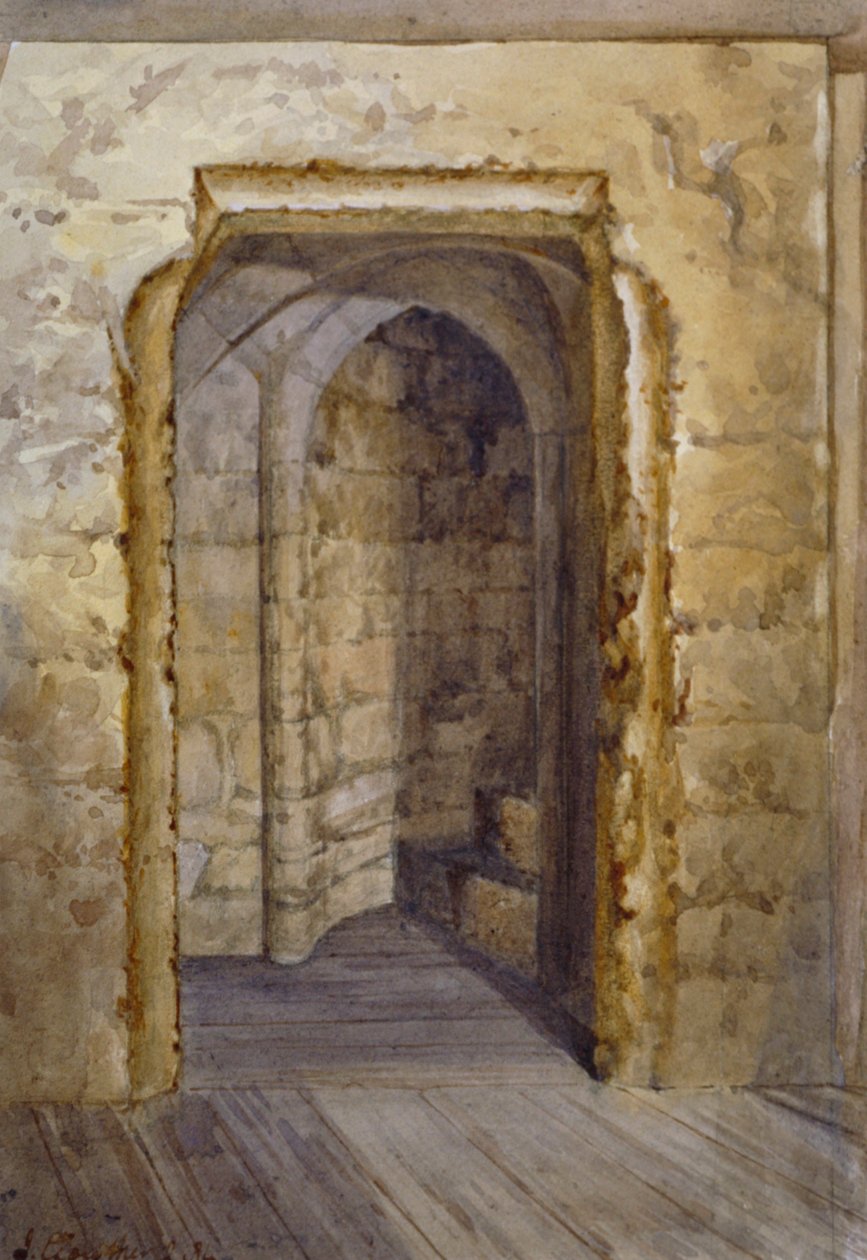 Interno della Torre Insanguinata nella Torre di Londra da John Crowther