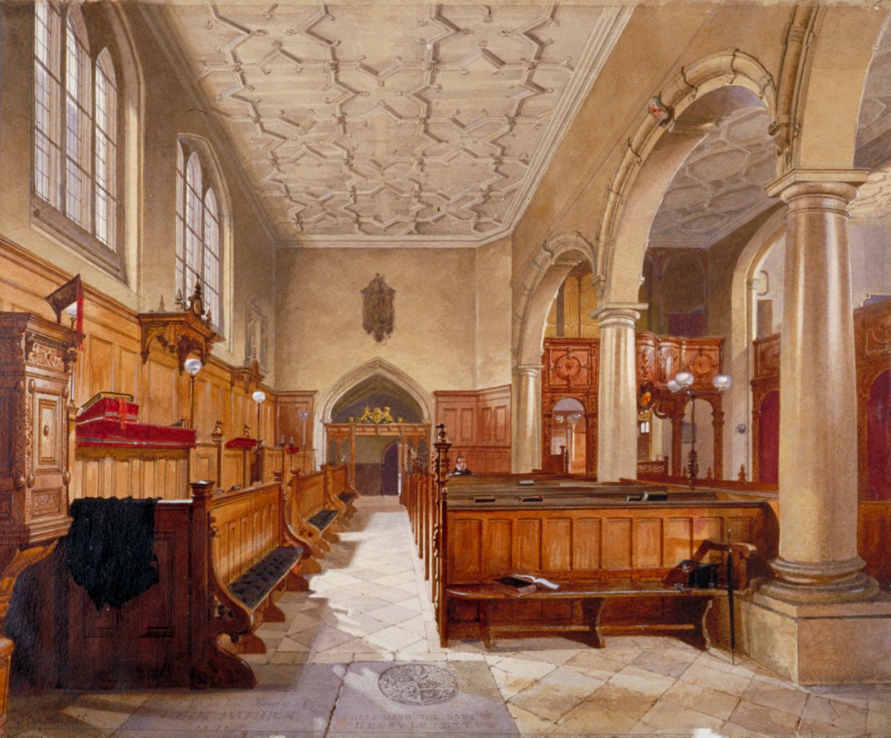 Interno della cappella nella Charterhouse, Londra da John Crowther