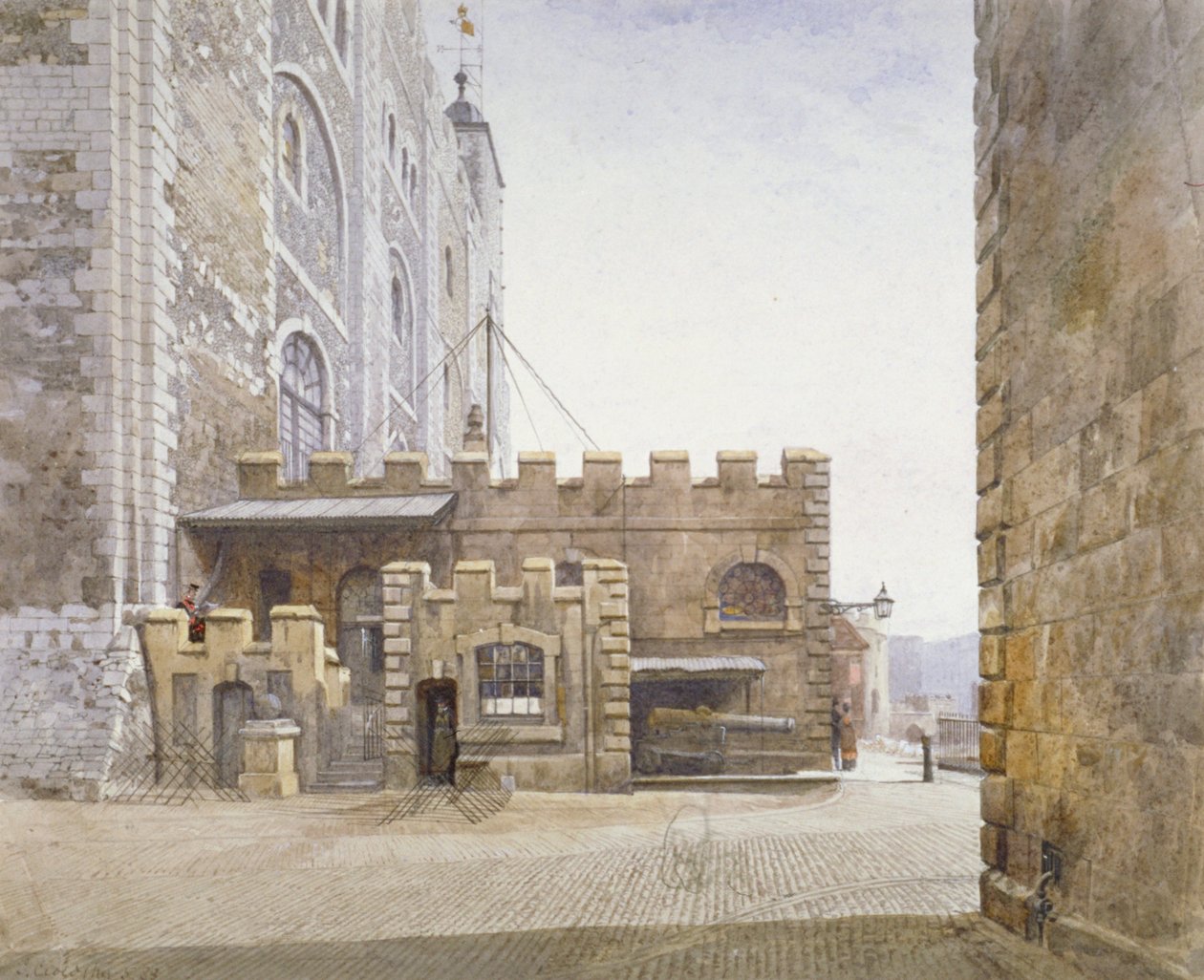 Ufficio delle armi alla base della Torre Bianca, Torre di Londra, Stepney, Londra da John Crowther