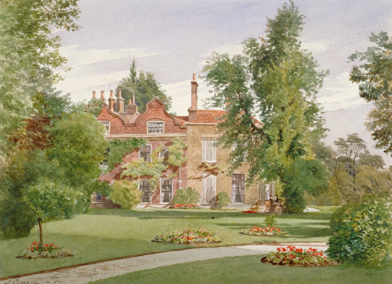 Vista laterale della Casa Raleigh, Brixton Hill, Lambeth, Londra, 1887 da John Crowther
