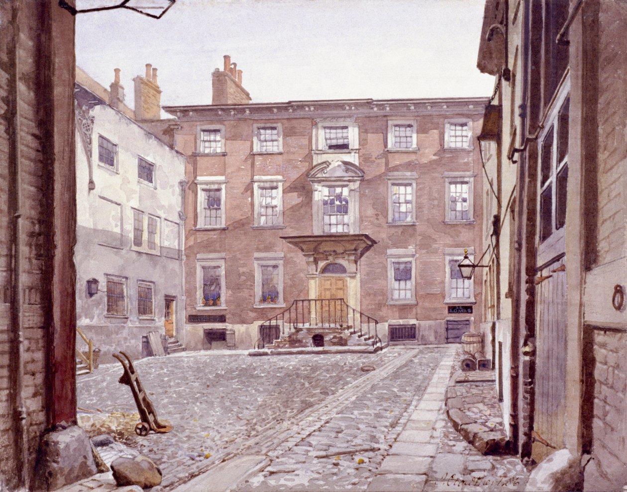 Casa di Sir Christopher Wren, Botolph Lane, Londra, 1886 da John Crowther