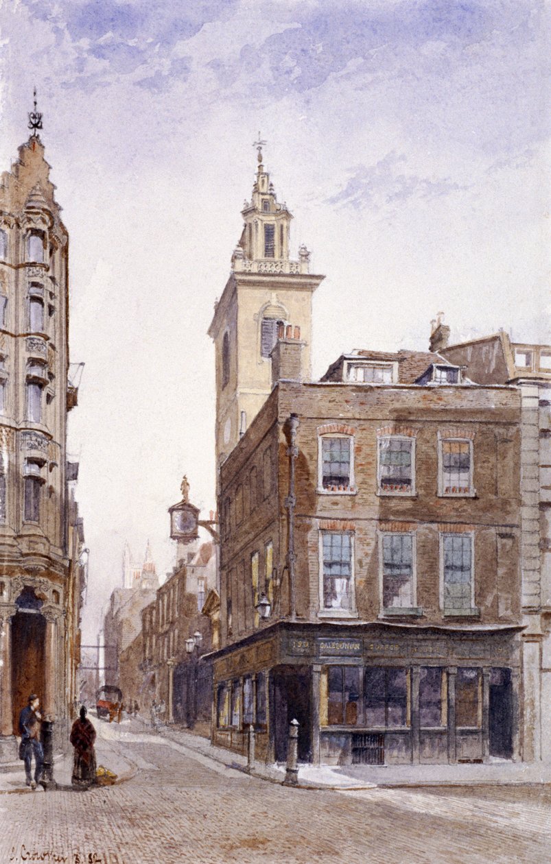 San Giacomo Garlickhythe, Upper Thames Street, Londra, 1882 da John Crowther