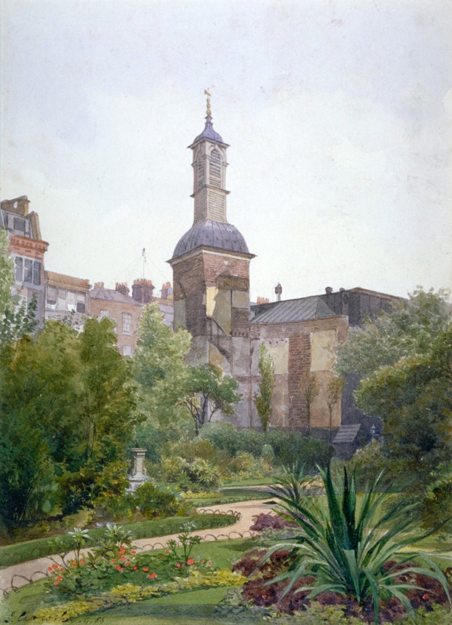 La Torre della Chiesa di San Botolph, Aldersgate, Città di Londra, 1886 da John Crowther