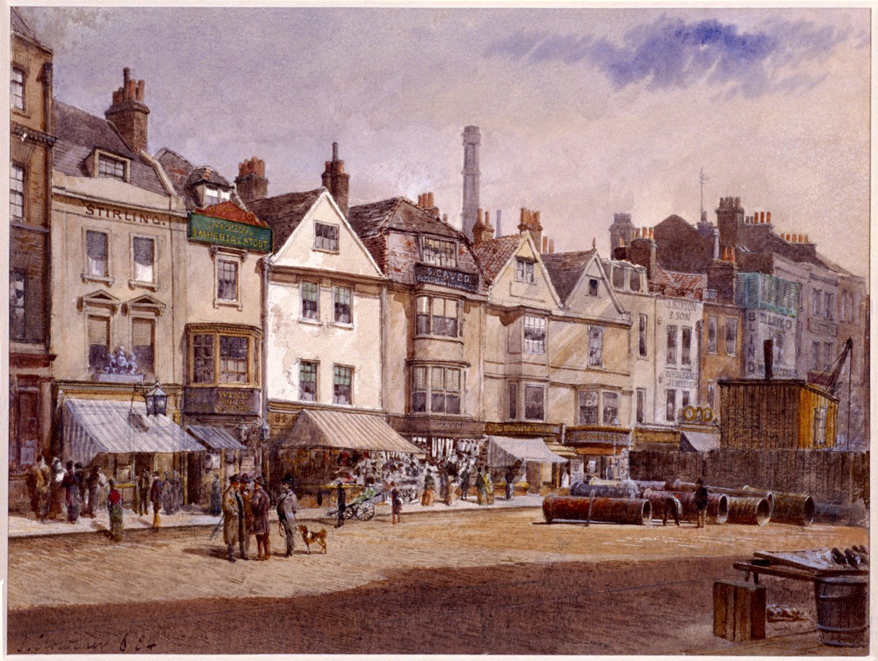 Whitechapel High Street, Stepney, Londra, 1884 da John Crowther