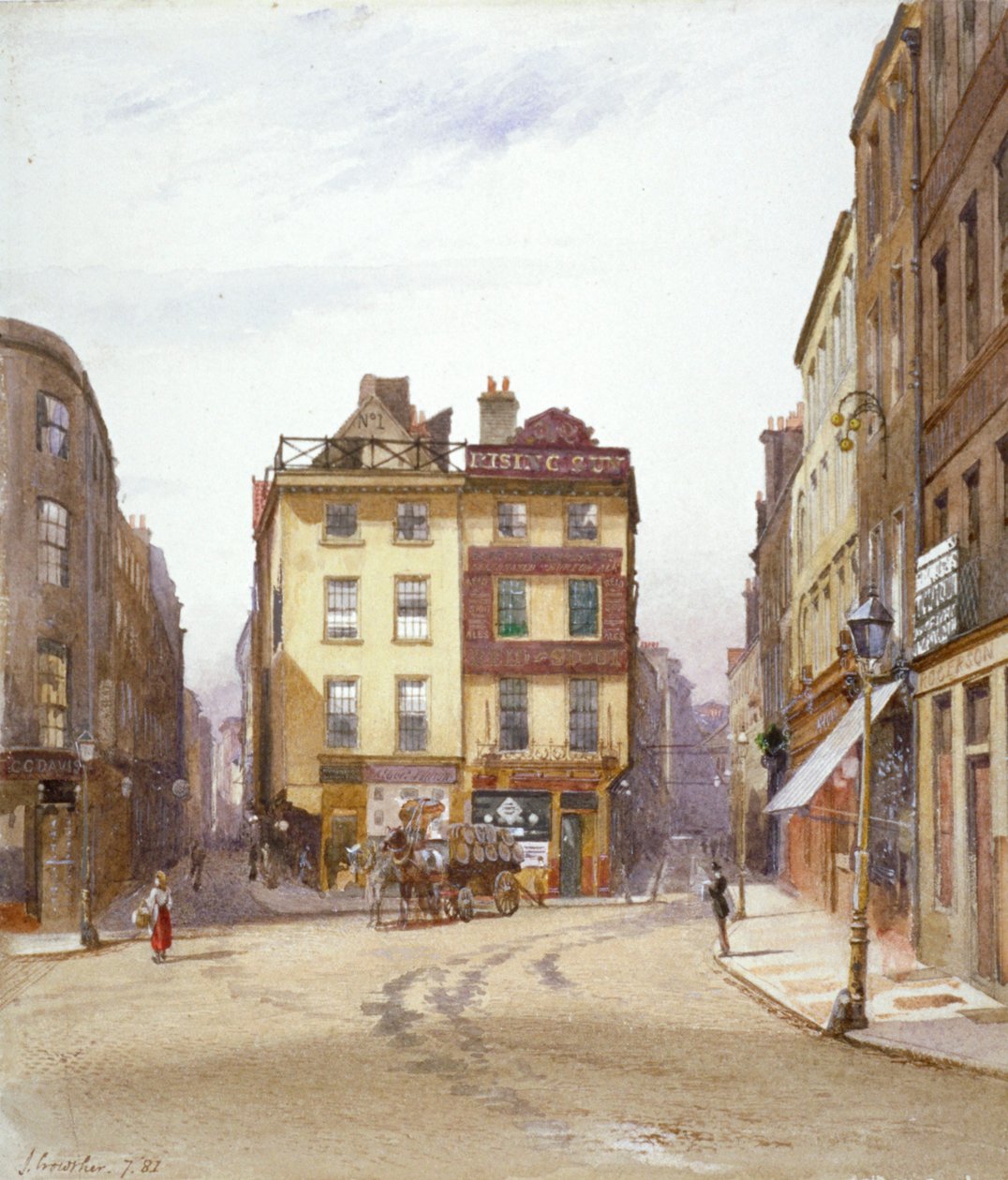 Wych Street e Holywell Street, Westminster, Londra, 1881 da John Crowther