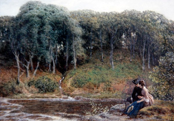 Amanti presso un lago da John Dawson Watson