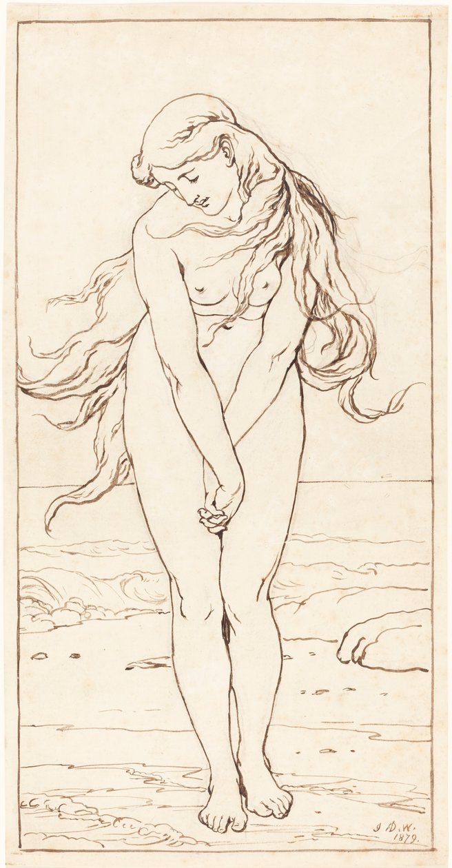Nudo in Piedi con Braccia Incrociate da John Dawson Watson