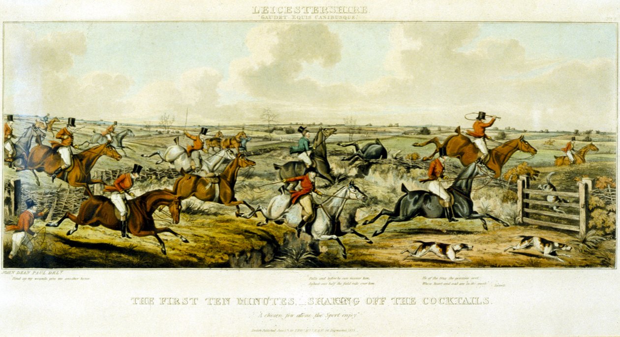 I primi dieci minuti, The Leicestershires, inciso da Henry Alken (1825) da John Dean (after) Paul