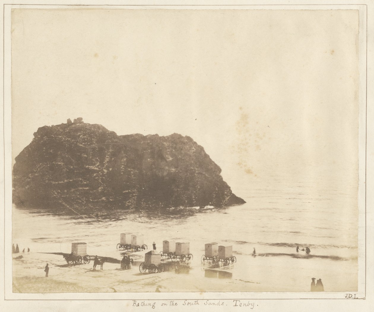 Bagno sulle South Sands, Tenby. da John Dillwyn Llewelyn