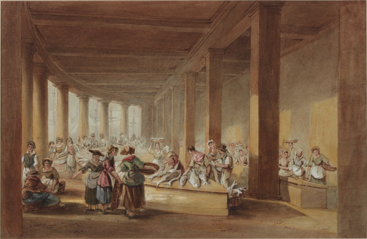 Il vecchio mercato del pesce, Sandhill, Newcastle upon Tyne da John Dobson