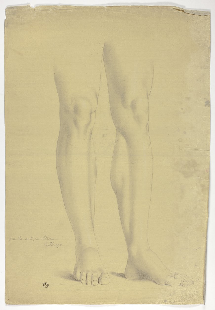 Gambe dopo statua antica di figura in piedi da John Downman