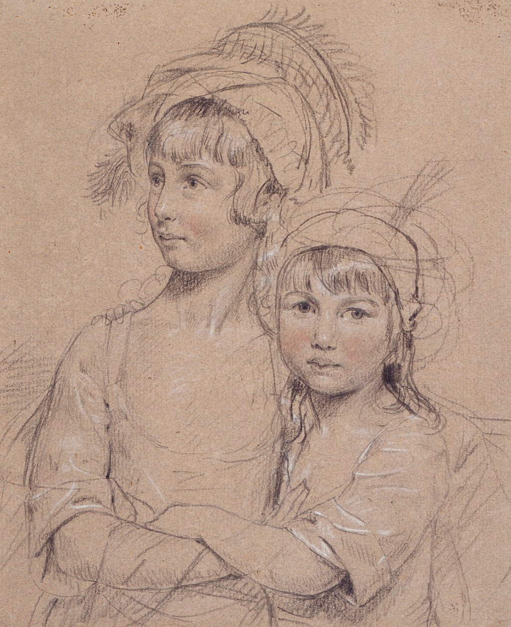 Le signorine Rigby, le due figlie del signor Rigby di Norwich (1747-1821) un celebre chirurgo, 1778 da John Downman