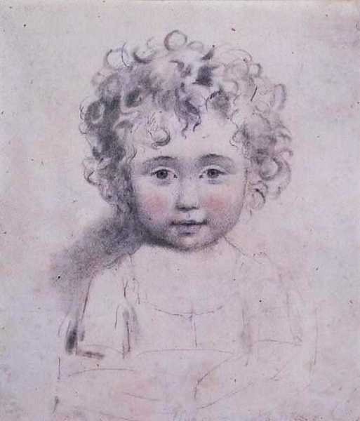 La Figlia Più Giovane di Lady Strathmore, c.1786 da John Downman
