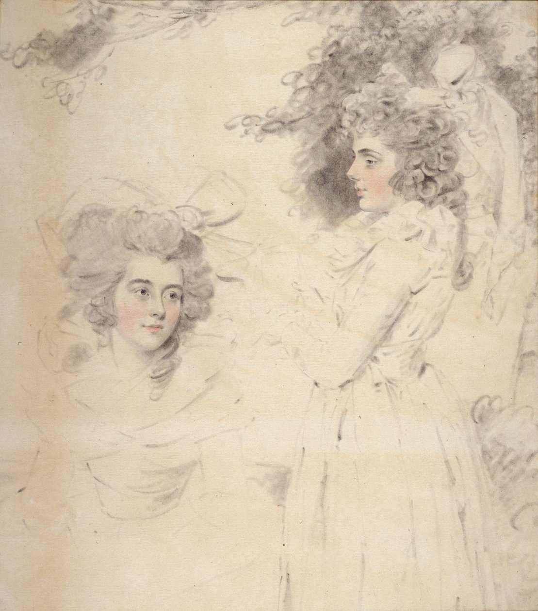 Ritratto di Georgiana, Duchessa di Devonshire e Lady Elizabeth Foster da John Downman