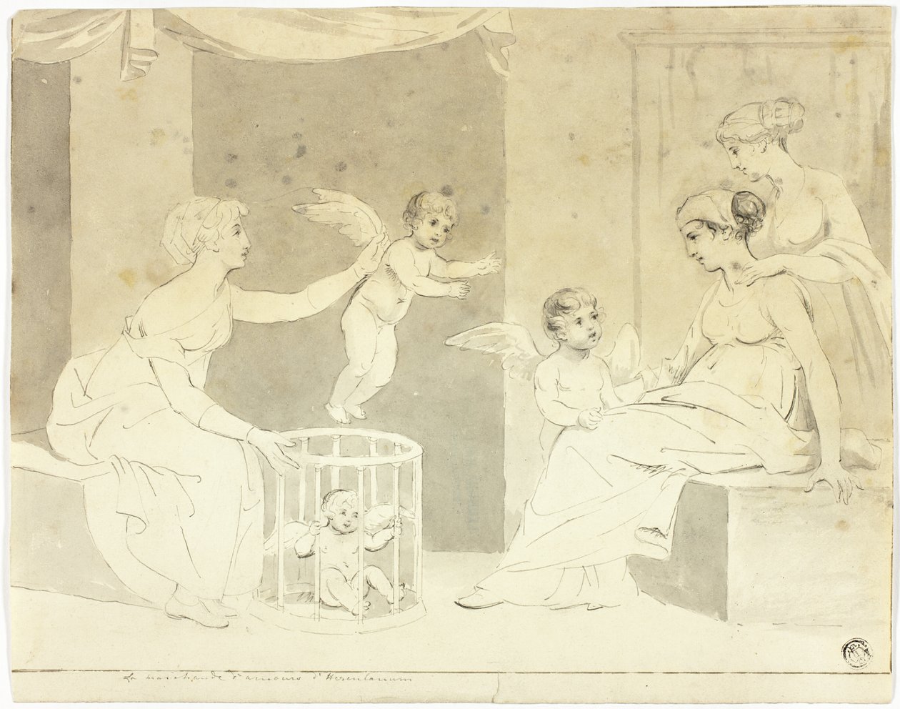 Venditore di amori (dopo il fregio di Herculancum) da John Downman
