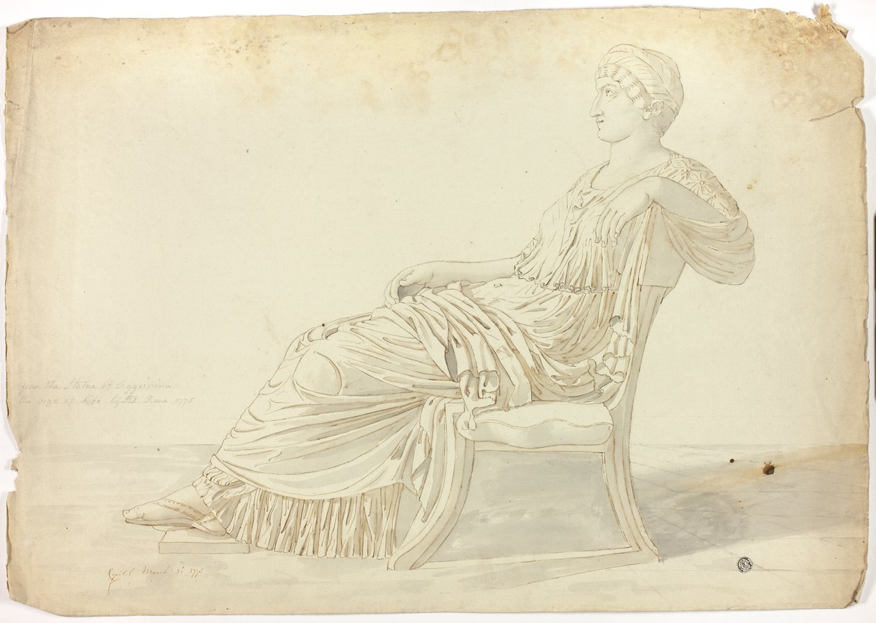 Statua antica di Agrippina da John Downman