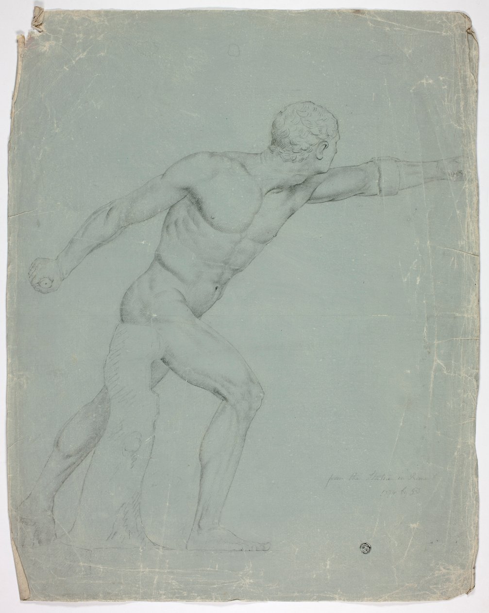 Il Gladiatore Borghese dalla statua a Roma da John Downman