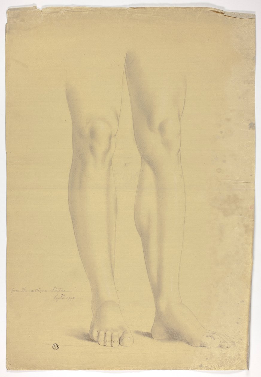 Gambe dopo statua antica di figura in piedi da John Downman
