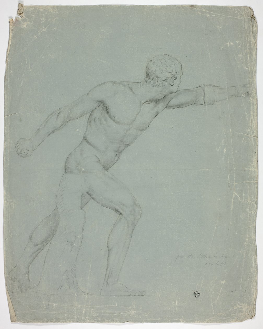 Il Gladiatore Borghese dalla statua a Roma da John Downman