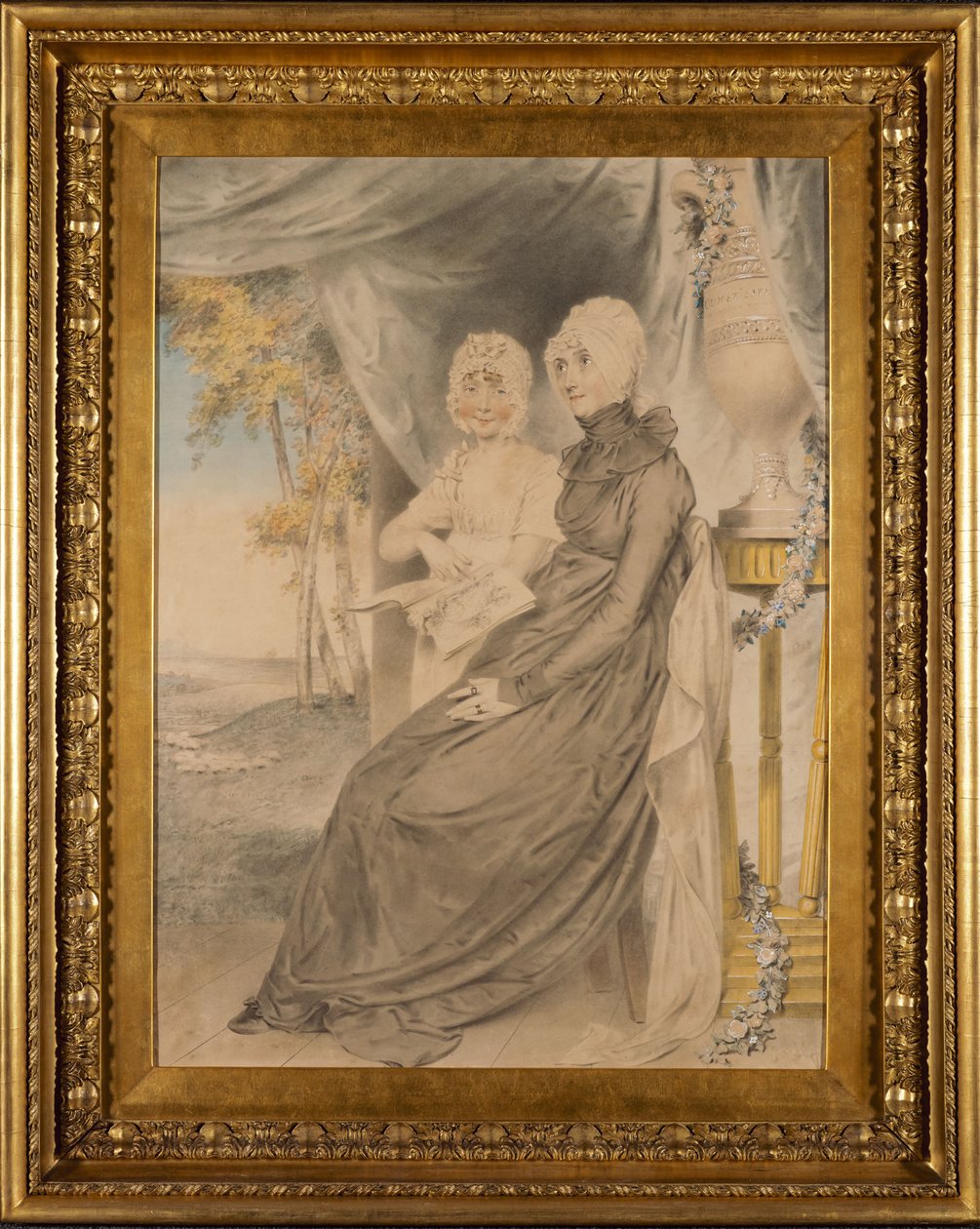 Die entschlossene Witwe Mrs. Croad und ihre einzige Tochter da John Downman