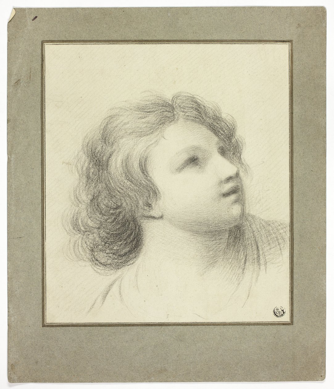 Testa rovesciata della gioventù da John Downman