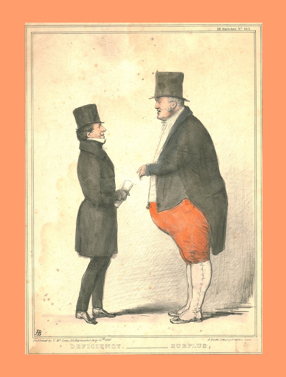 Deficienza. - Surplus., 1836 da John Doyle