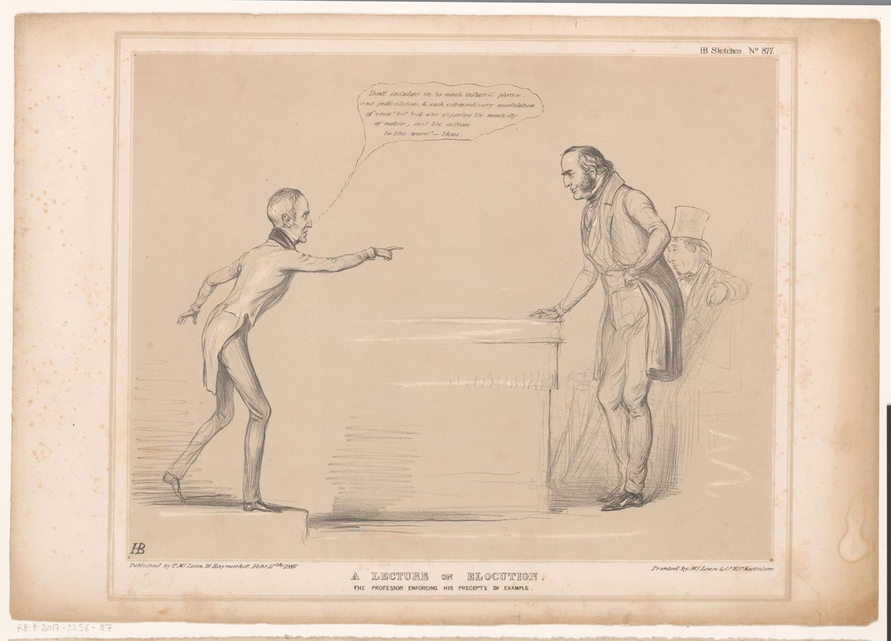 Caricatura con Roebuck e Lord Bentinck da John Doyle