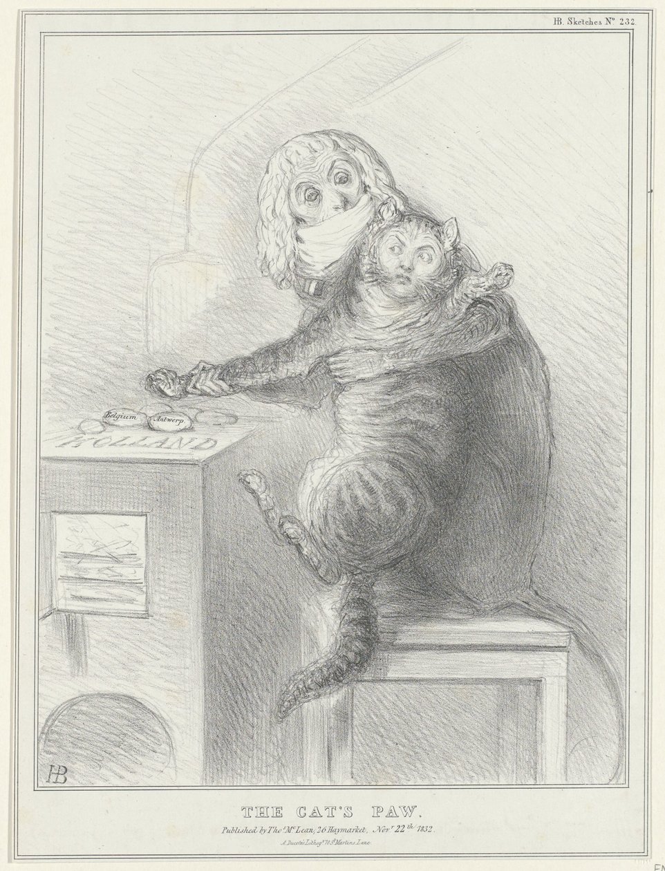 Caricatura di Talleyrand e Palmerston, 1832 da John Doyle