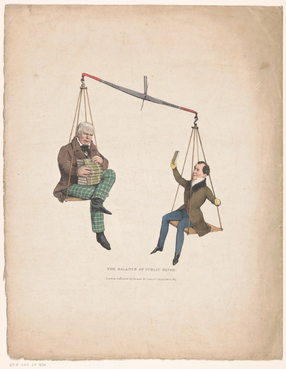 Bilancia con gli scrittori Walter Scott e Thomas Moore da John Doyle