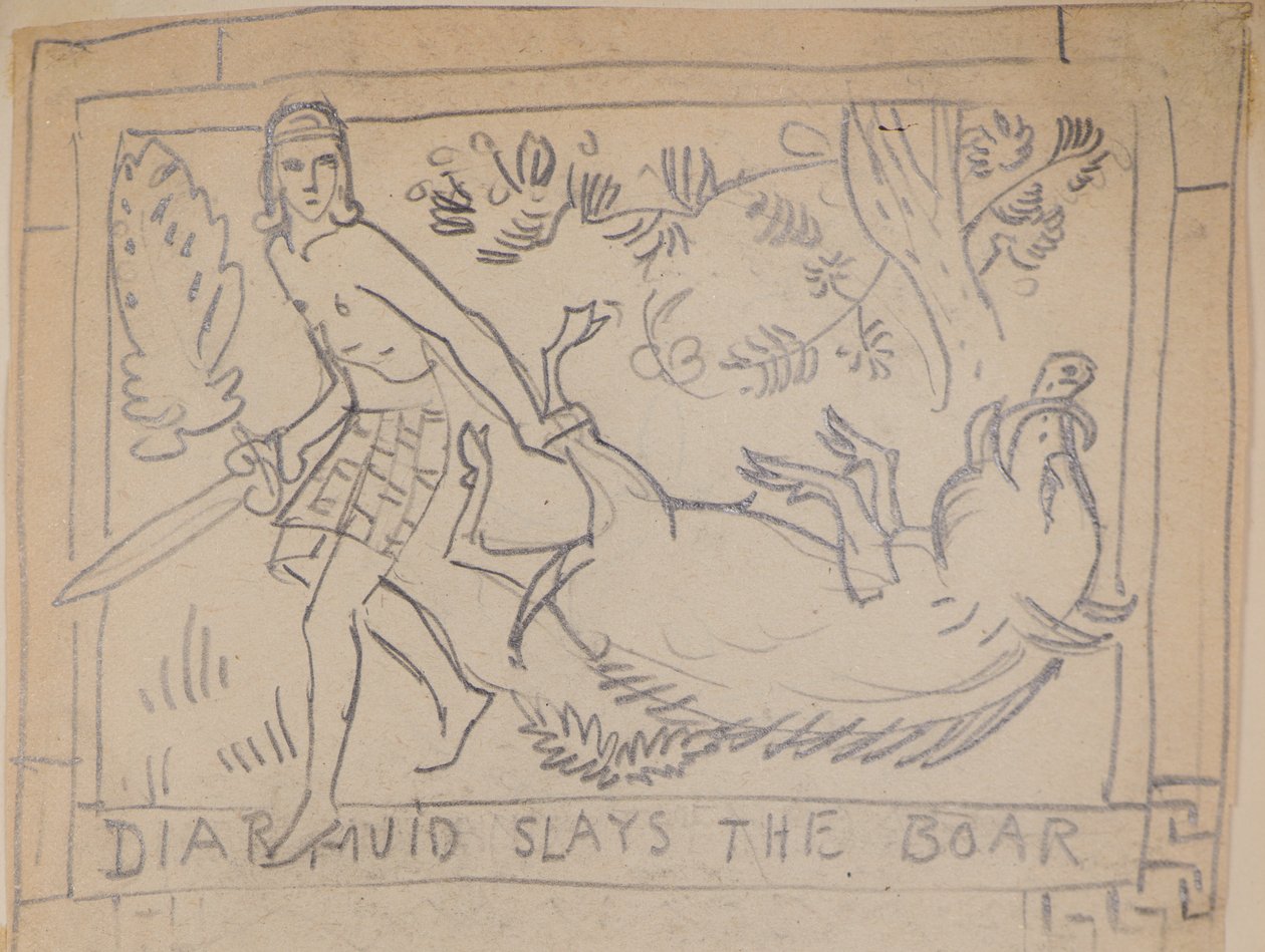 Diarmuid uccide il cinghiale da John Duncan