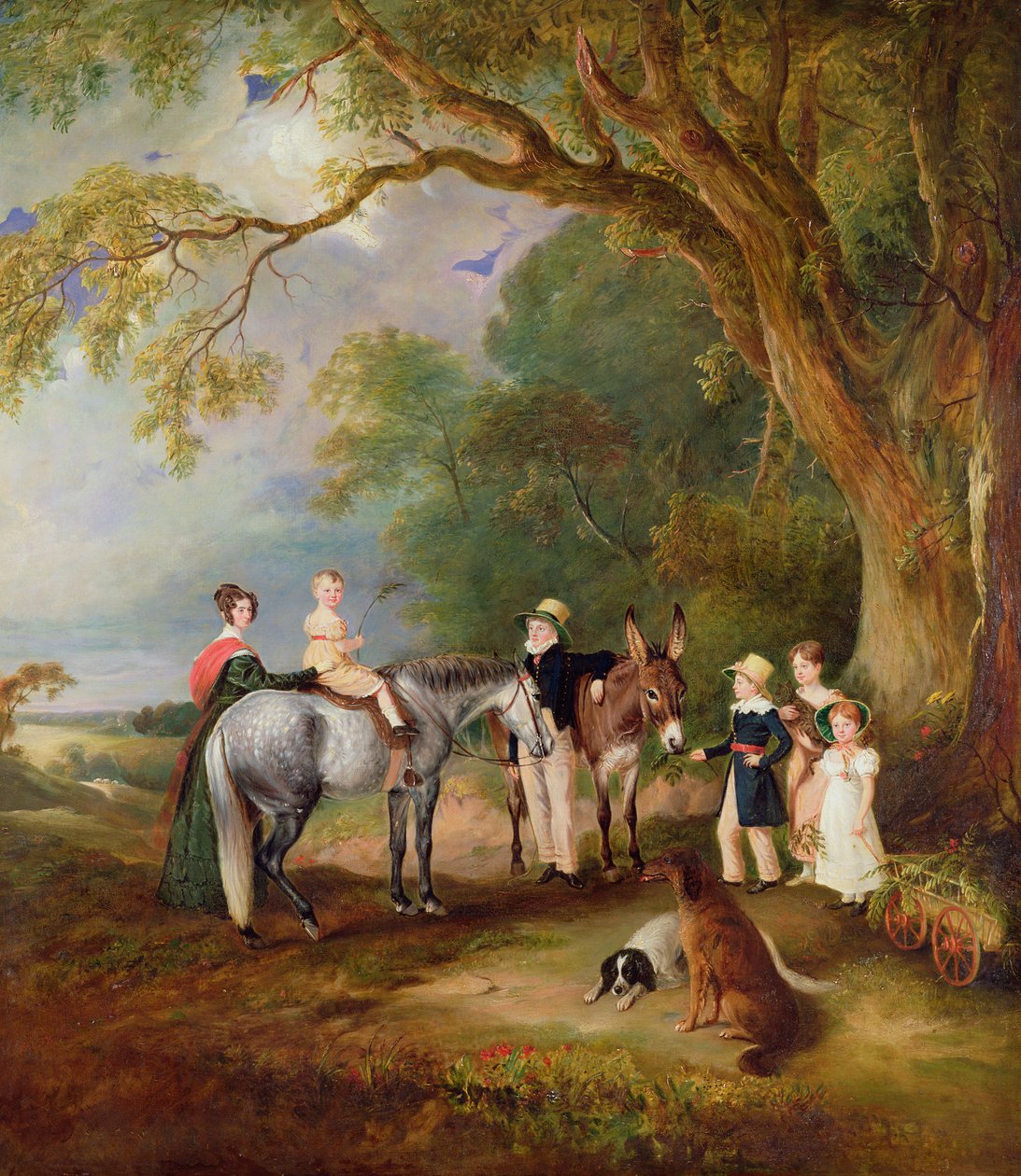 Miss Catherine Herrick con i suoi nipoti, i cinque figli maggiori del Rev. e della Sig.ra Henry Palmer, 1827 da John E. Ferneley