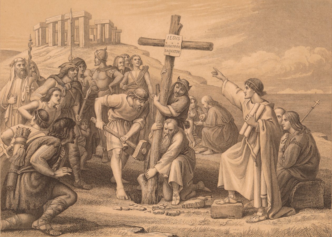 La prima predicazione del cristianesimo in Gran Bretagna da John Easton