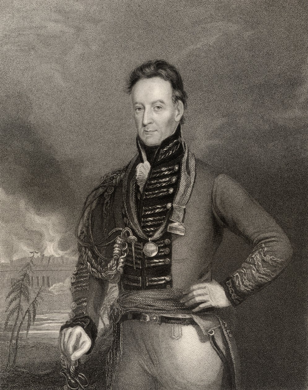 Sir Charles Shipley, Governatore di Grenada, inciso da H. Cook, da 