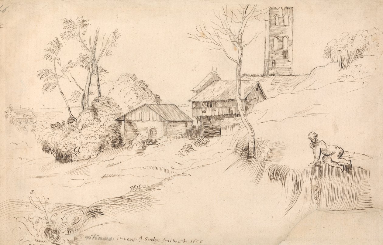 Paesaggio italiano (dopo Tiziano) da John Evelyn
