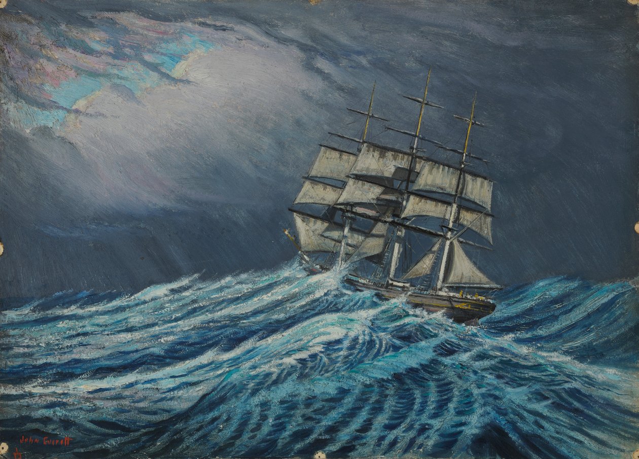 Una nave a vela, fine XIX secolo - metà XX secolo da John Everett