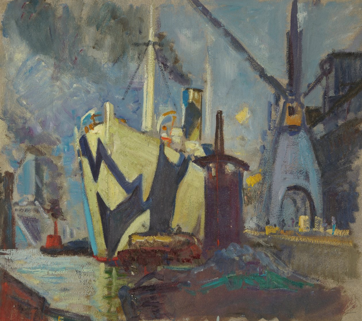 Una nave nei docks, fine XIX secolo - metà XX secolo da John Everett