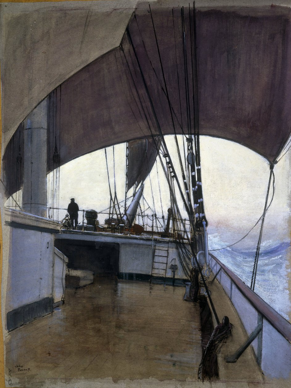 Scena sul ponte della barca 