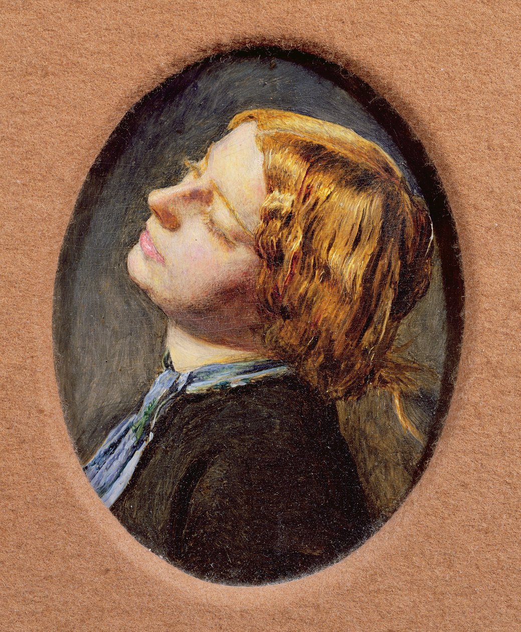 Testa di Mariana, studio per Mariana nella Grange con fossato da John Everett Millais