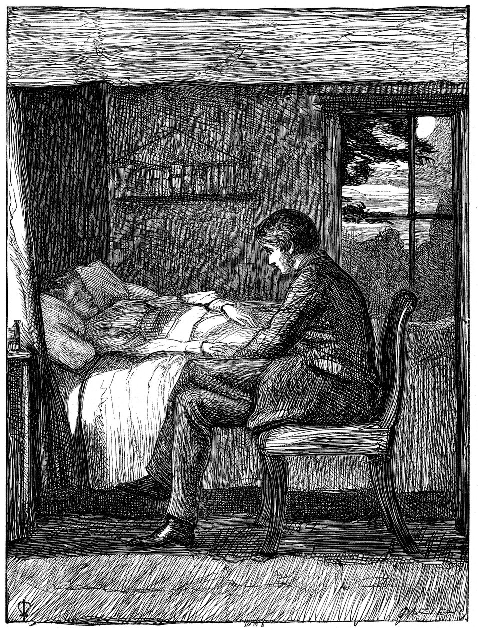 Illustrazione per la poesia Ultime Parole di Owen Meredith, 1860 da John Everett Millais