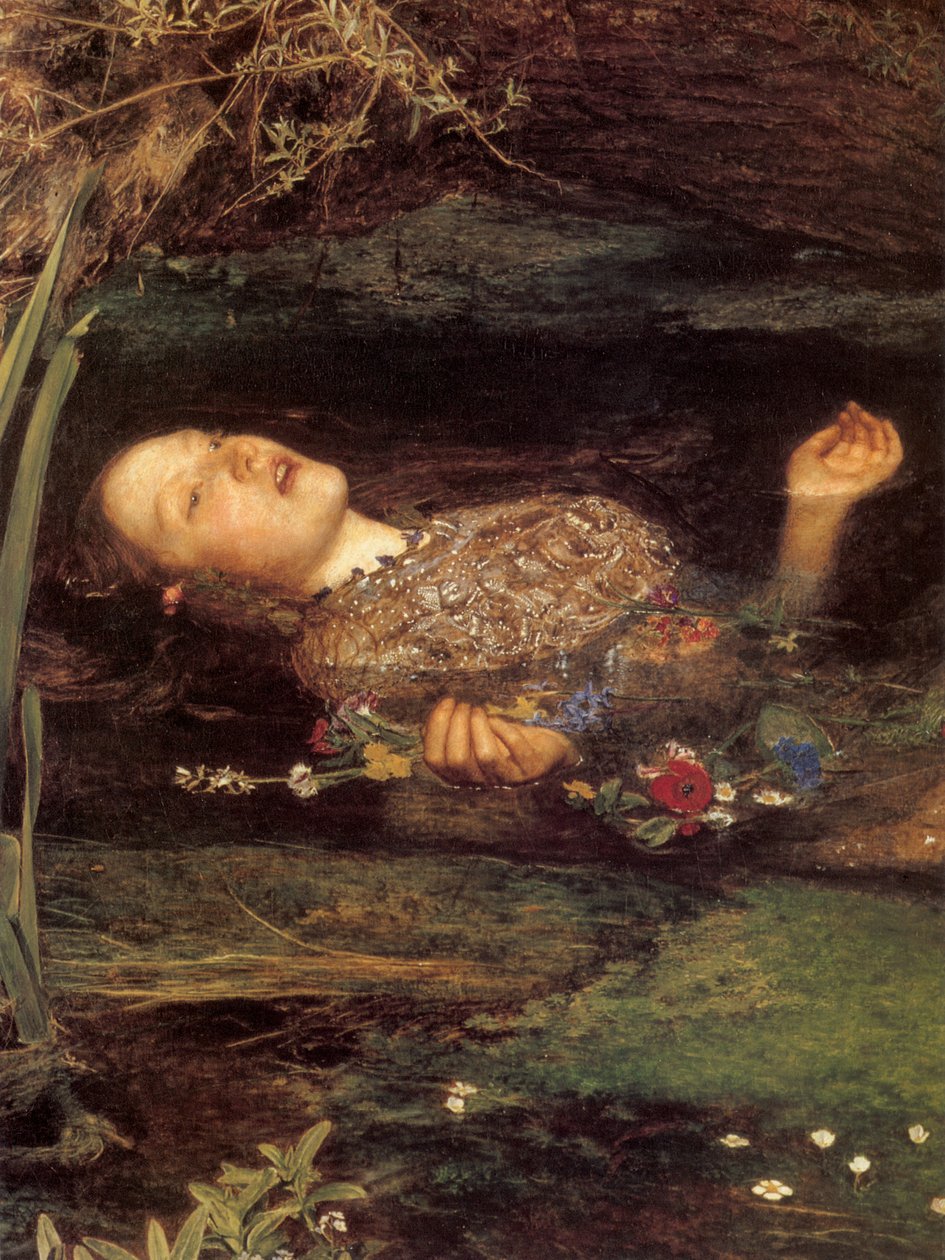 Ophelia, dettaglio da John Everett Millais