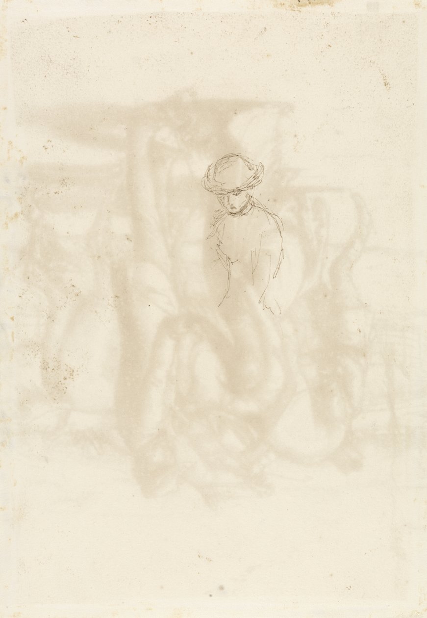 Rifiutato, Verso: Schizzo di una donna, 1853 da John Everett Millais