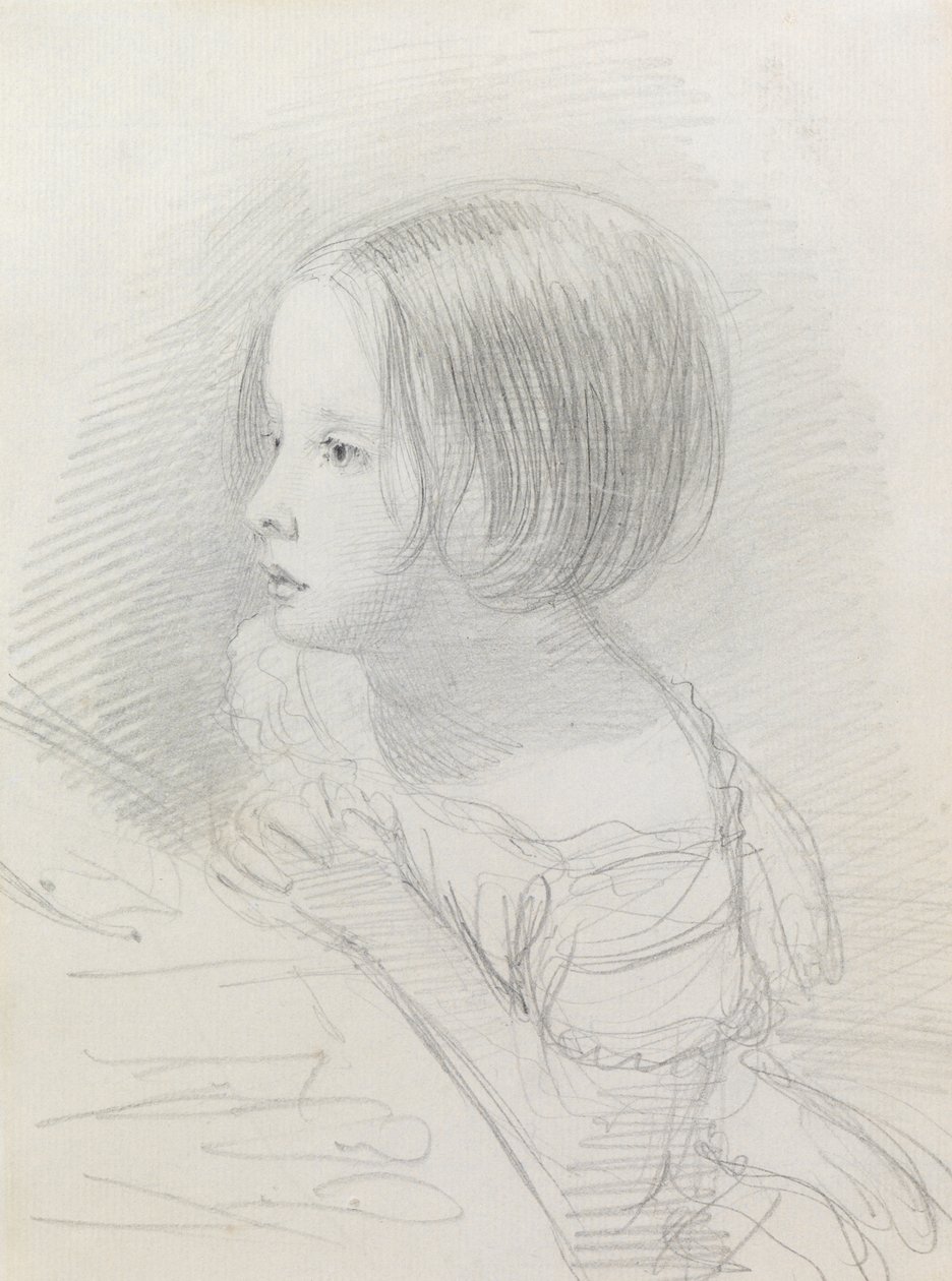 Schizzo di una ragazza da John Everett Millais