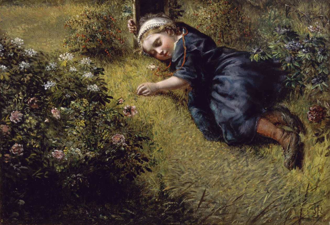 Dormire in un giardino da John Everett Millais