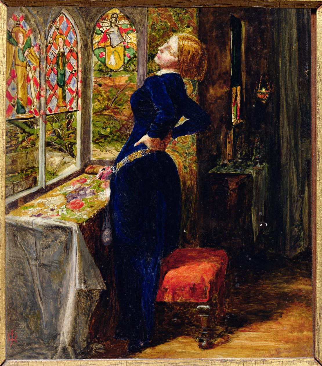 Studio per Mariana nella Grange con fossato da John Everett Millais