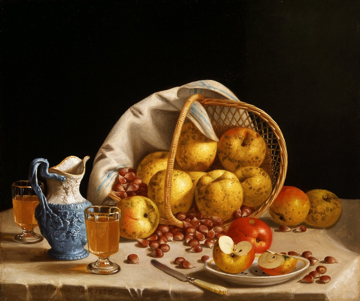 Natura morta con mele gialle da John F. Francis