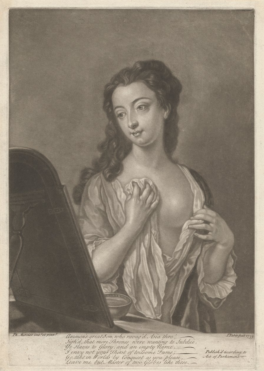 Signora con bicchiere da John Faber the younger