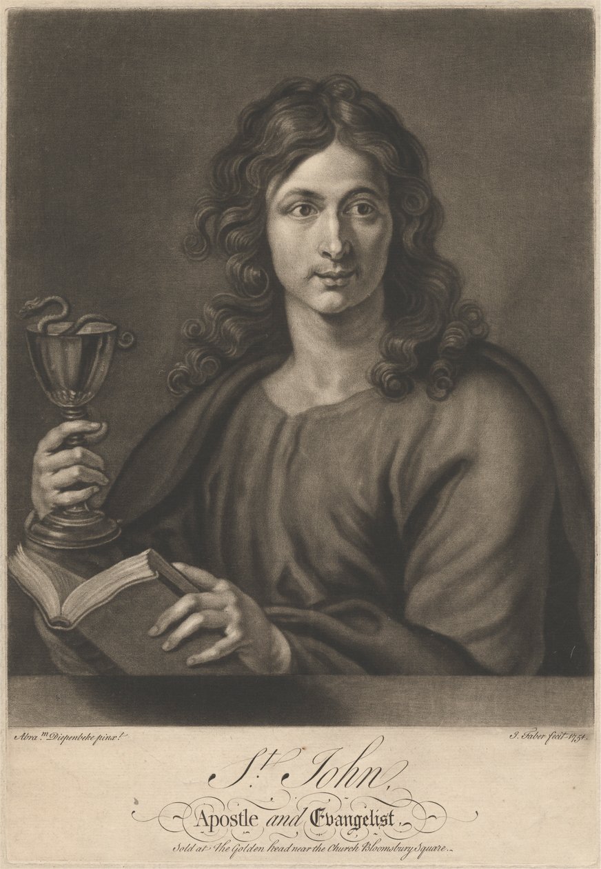 San Giovanni, Apostolo ed Evangelista da John Faber the younger